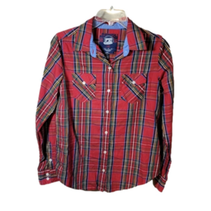 We are the Shirtmakers high-quality plaid dress shirt large 100% cotton